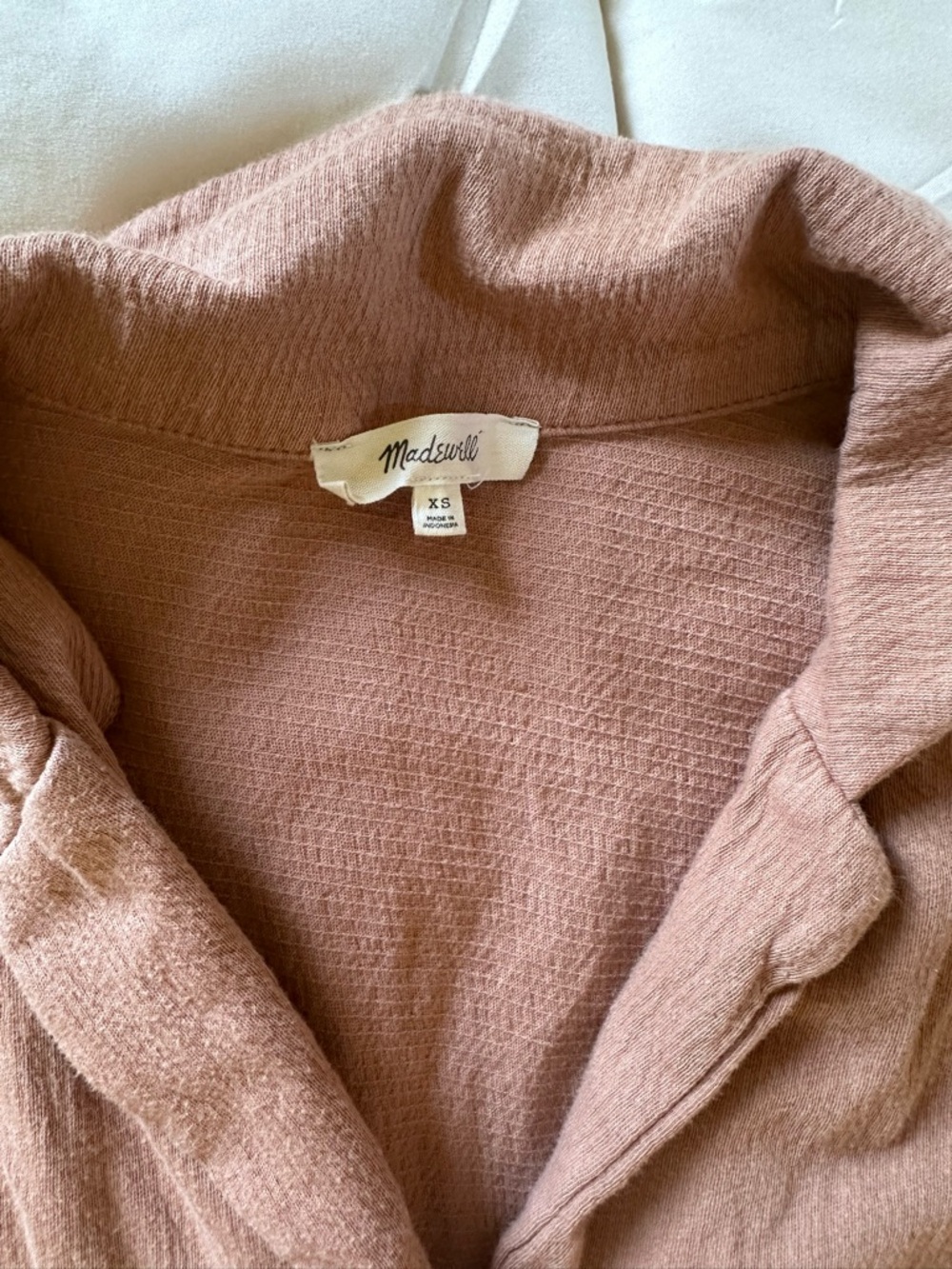 Madewell Dusty Rose Linen Shirt - Picture 2 of 3